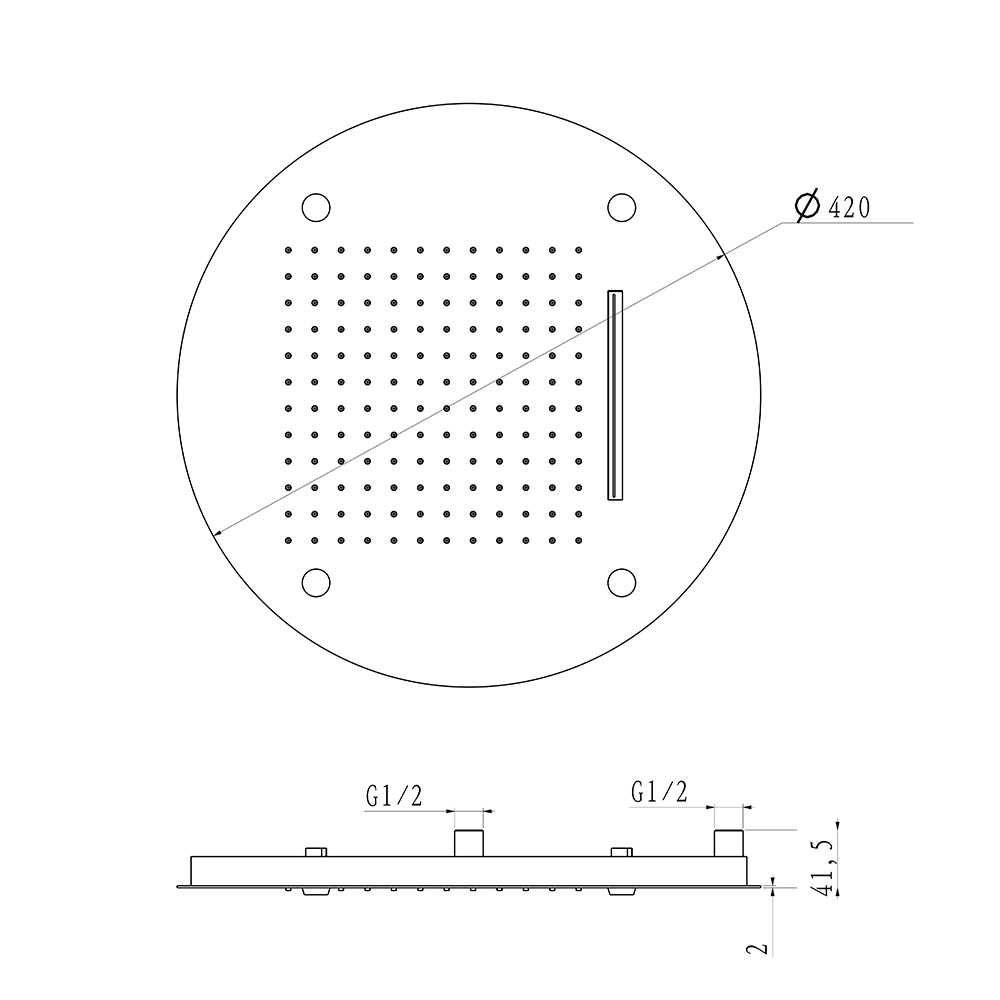Ceiling Over Shower LDTR1702