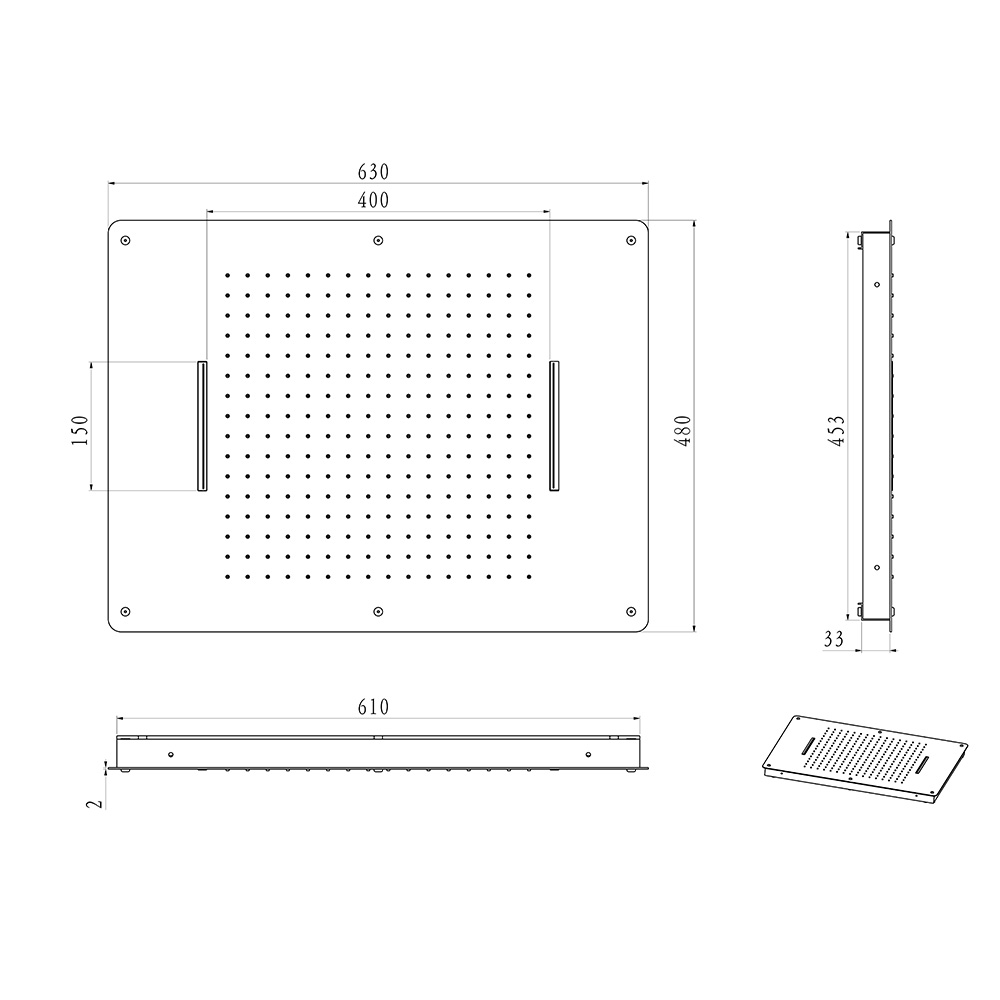 Ceiling Over Shower LDTS2502