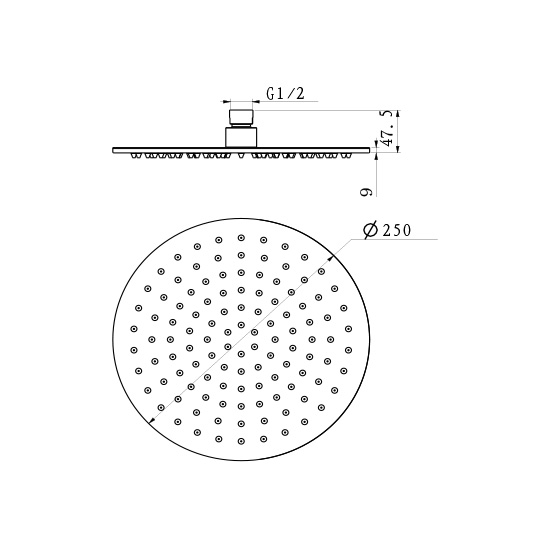 10 Inch Stainless Steel Shower Head LDFR1001