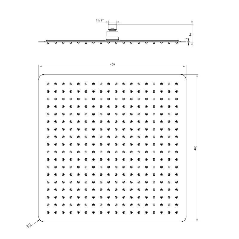Square Ultra-Thin Shower Head LDAS1601