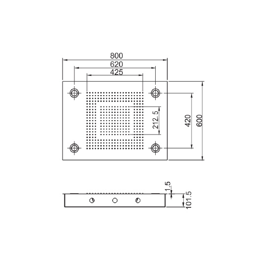 Ceiling Over Shower LDTS3201